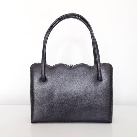 Black Scalloped Handbag - SOLD