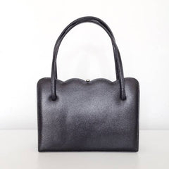 Black Scalloped Handbag - SOLD