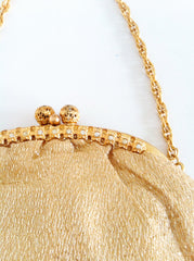 1960s gold evening bag