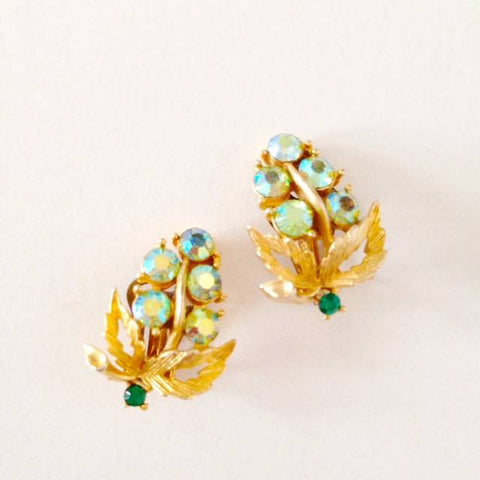 1950s sparkling earrings Sold