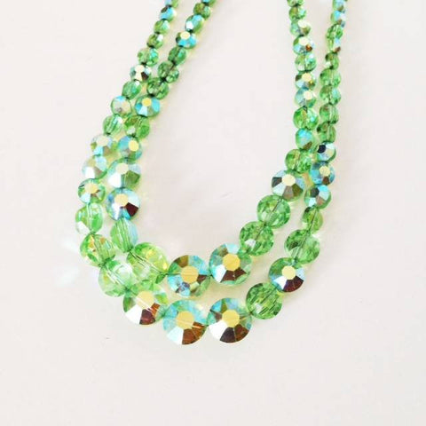 1950s green Aurora Borealis necklace - sold