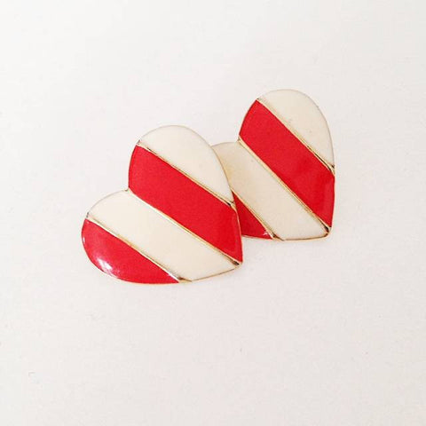 Retro heart earrings