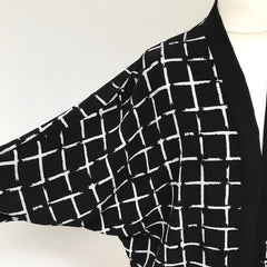 Black and White Check Batwing Jacket  SOLD OUT