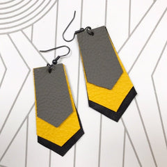 Geometric Contemporary Leather Earrings    SOLD OUT