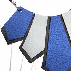 Leather Geometric Necklace -  SOLD OUT