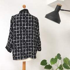 Black and White Check Batwing Jacket  SOLD OUT