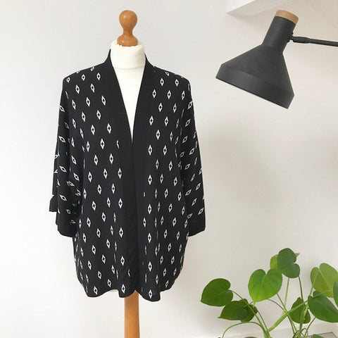 Handmade Geometric Ikat Print Kimono Jacket   SOLD OUT