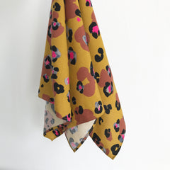 Mustard Leopard Print Scarf Neckerchief  SOLD OUT