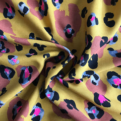 Mustard Leopard Print Scarf Neckerchief  SOLD OUT