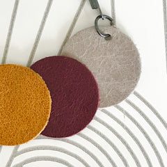 Leather Circle Contemporary Necklace