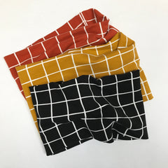 Contemporary Black and White Organic Check Scarf