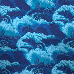 Scarf Neckerchief Blue Waves Liberty Print Fabric