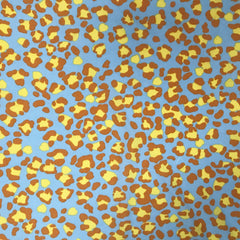 Grey and Orange Vibrant Leopard Print Scarf Neckerchief