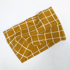 Mustard Check Organic Cosy Cowl Scarf