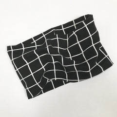 Contemporary Black and White Organic Check Scarf