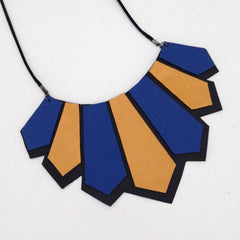 leather geometric necklace SOLD OUT