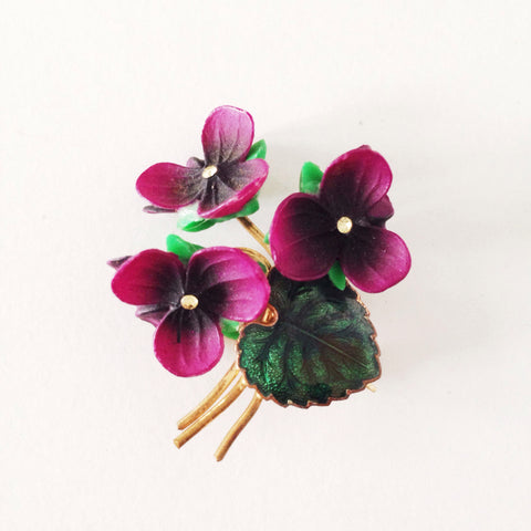 Violet brooch