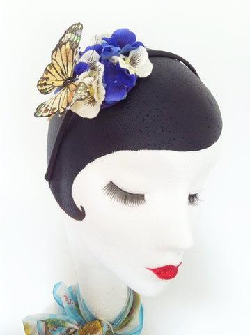 Mini flora and fauna fascinator  SOLD