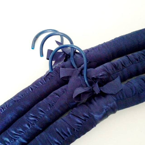 Navy padded hangers
