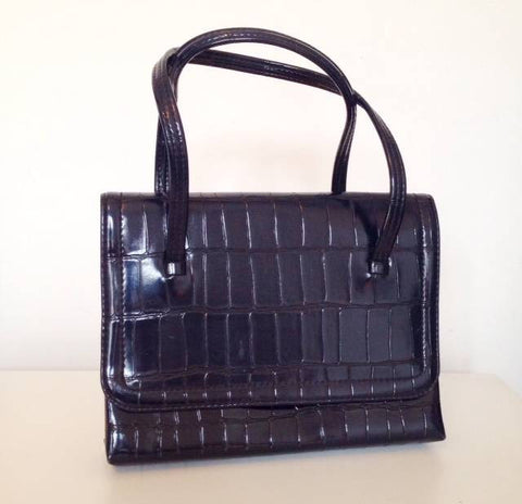 Navy mock croc bag    SOLD