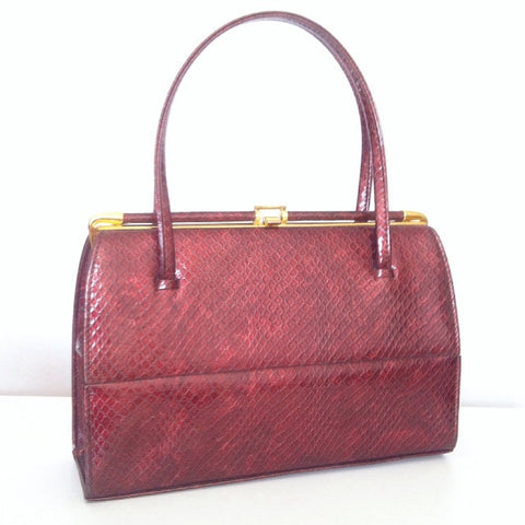 Mock snakeskin bag  SOLD