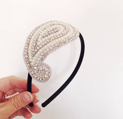 Pearl Paisley Headband   SOLD