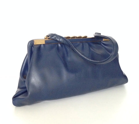 Navy handbag