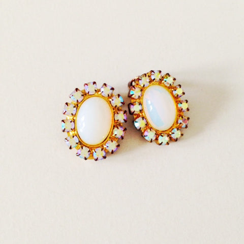 1950s Moonstone clip on earrings SOLD