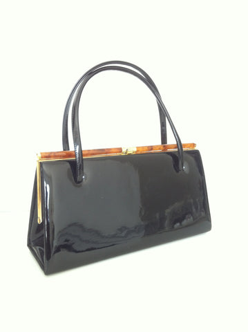 Black patent handbag - SOLD