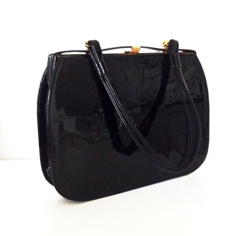 Black patent bag - Sold