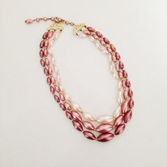 1960s triple strand necklace    SOLD
