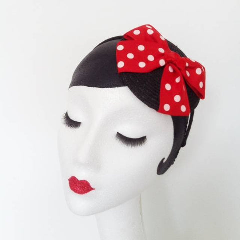 Polka dot bow headband - sold out