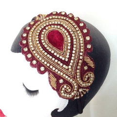 Red Paisley Headband Sold