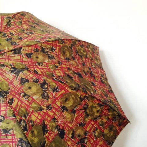 1950s rose print umbrella SOLD