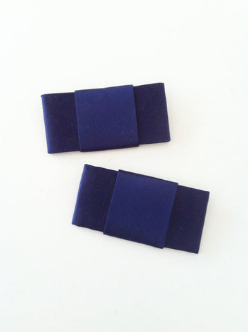 Navy bow shoe clips - sold out