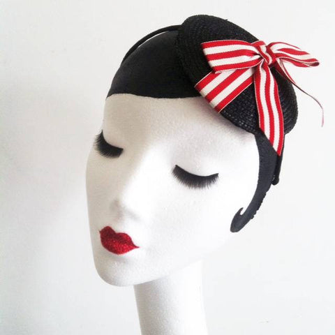 stripy bow headband