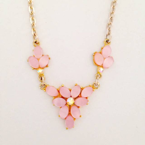 Pretty pink thermoset necklace  sold