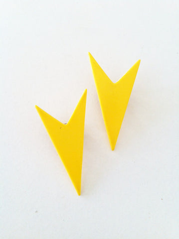 Yellow clip on earrings - Sold